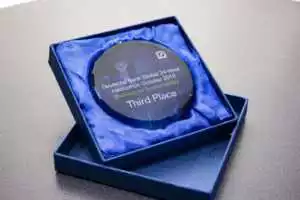 Colour Printed Glass Medal