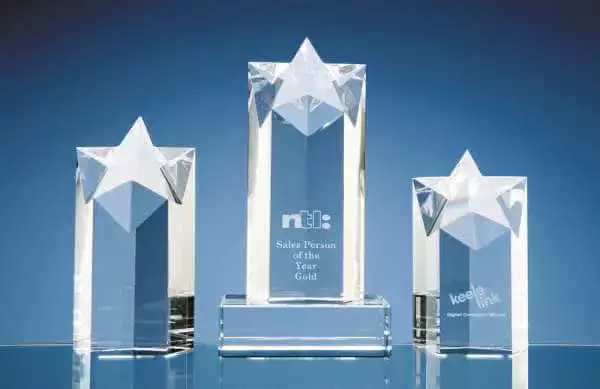 Star Column with Acrylic Plaque Star Awards