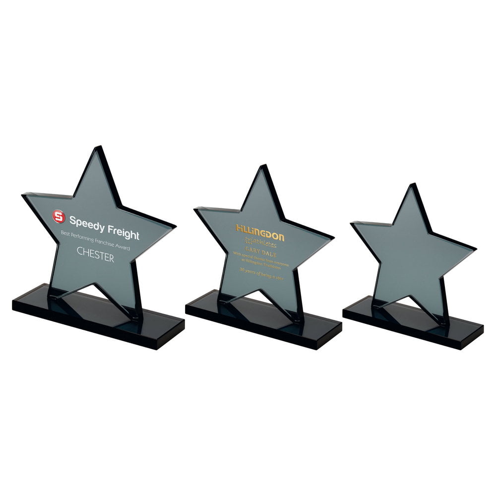 Smoiked Glass Star Award