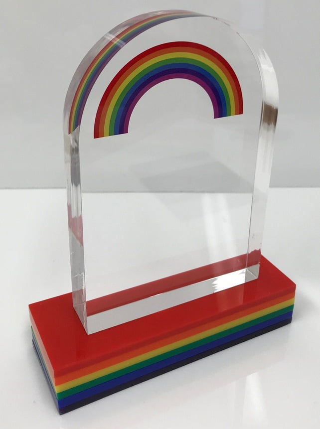 Acrylic Arch Rainbow Award on Rainbow Base