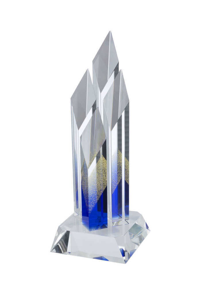 Four Star Diamond Glitter Crystal Award