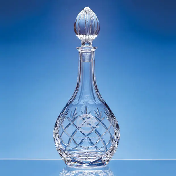 Lead Crystal Panelled Wine Decanter