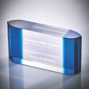 Blue Clear Glass Award