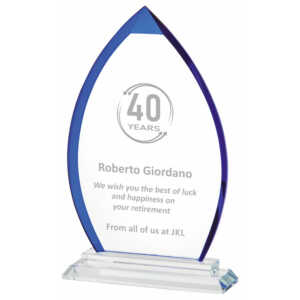 Blue Clear Glass Award