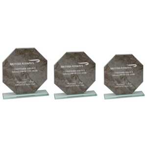 Quarry Hex Black Marble Award