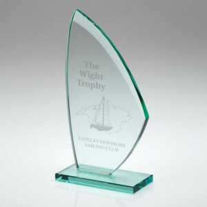 Jade Glass Sail Plaque