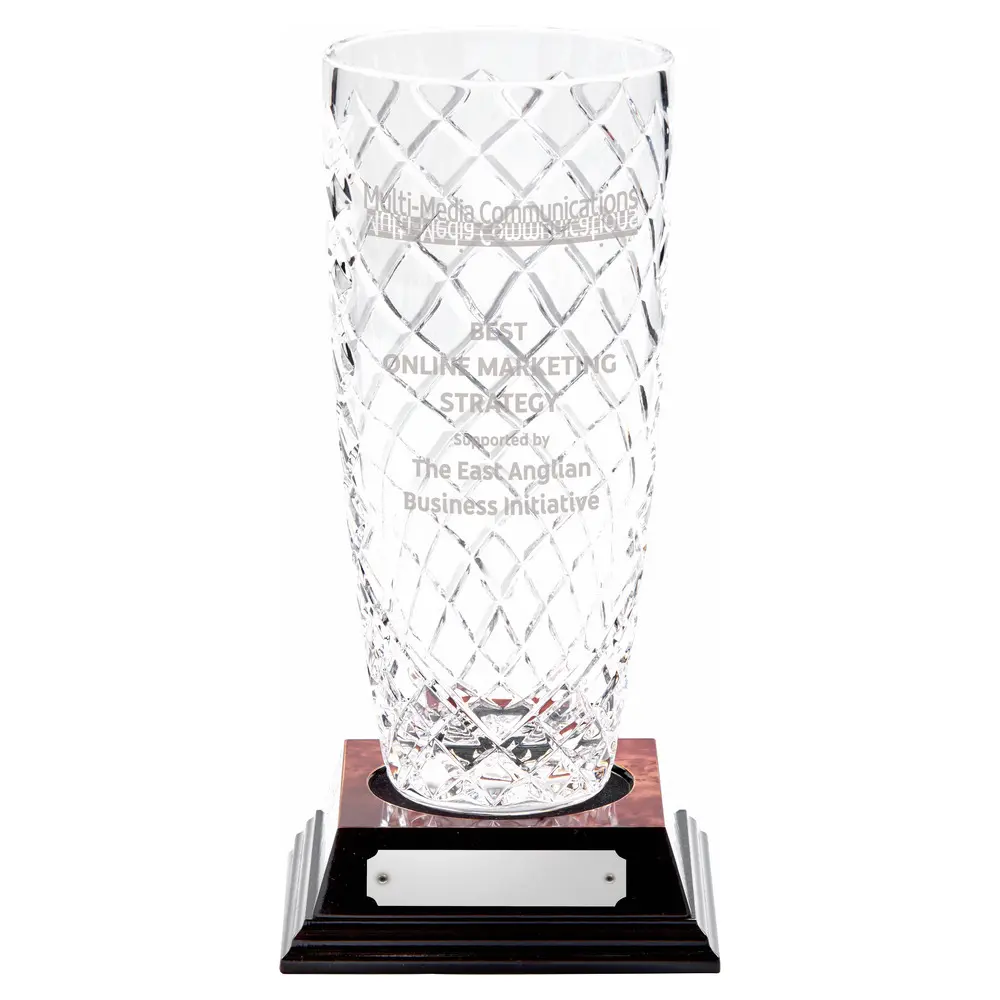 24% Lead Crystal Vase on base