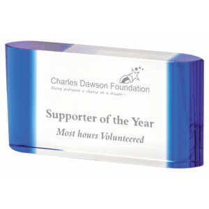 Blue Clear Glass Award